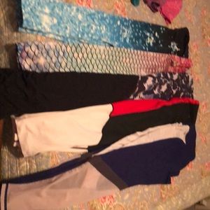 5 pairs exercise leggings 5 tops